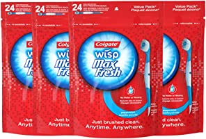 Colgate Max Fresh Wisp Disposable Mini Travel Toothbrushes