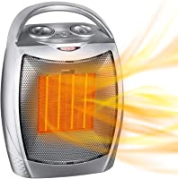 Portable electric space heater with thermostat